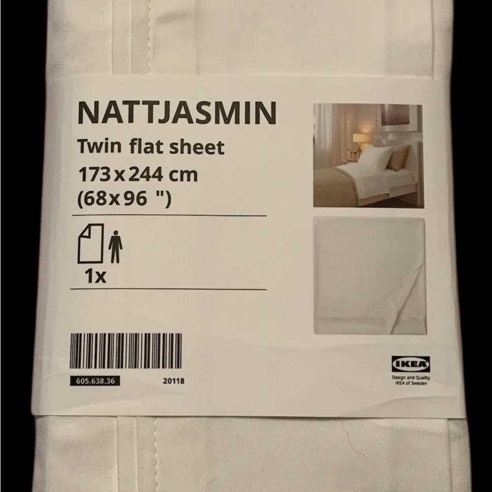IKEA Twin Flat Sheet in Classic White